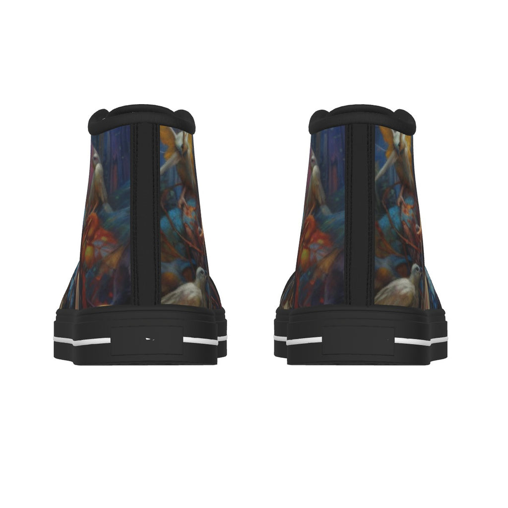 unisex Black Sole Canvas Shoes