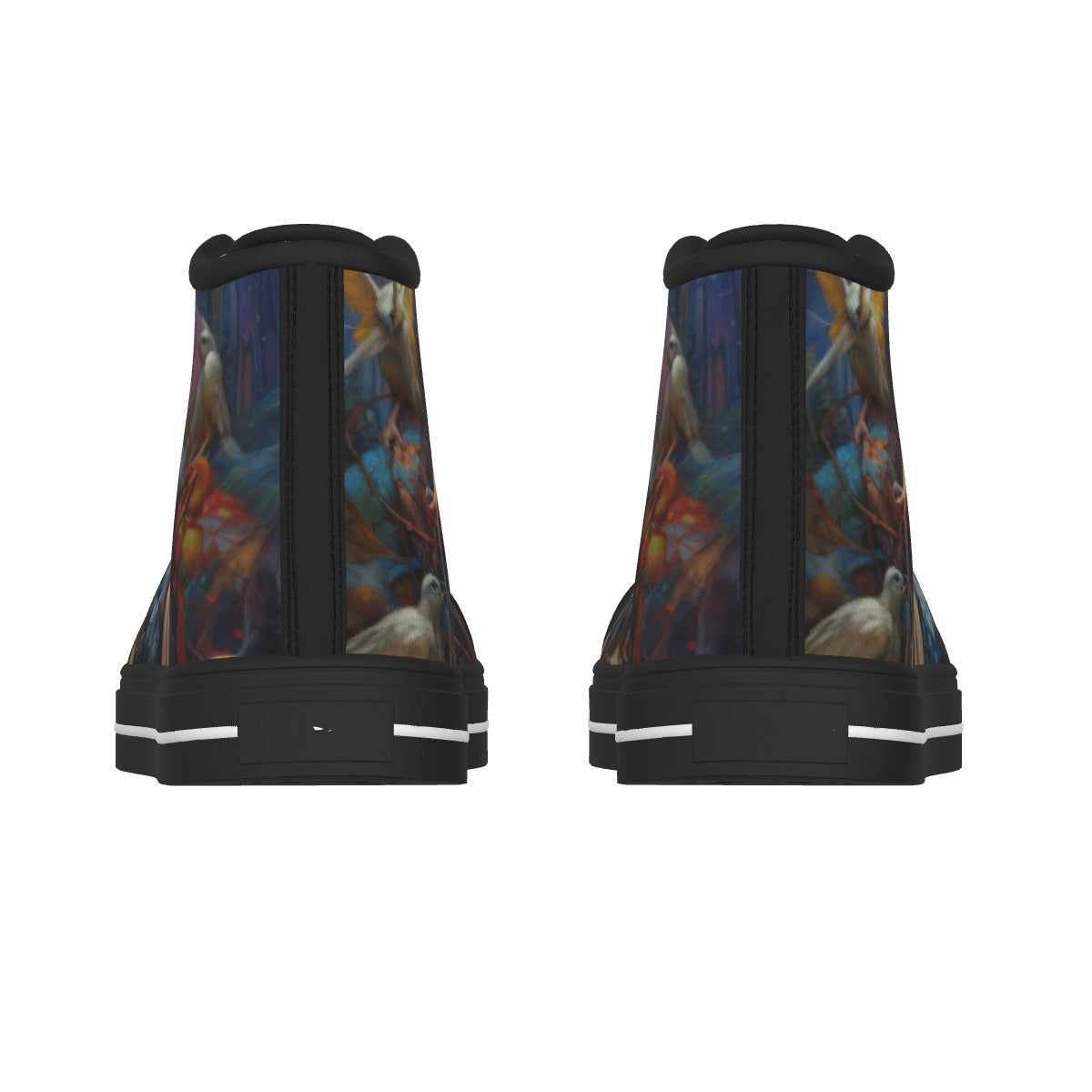 unisex Black Sole Canvas Shoes