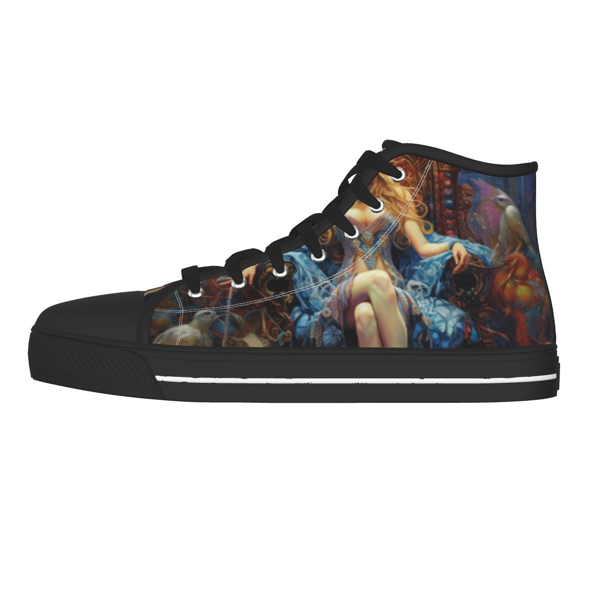 unisex Black Sole Canvas Shoes