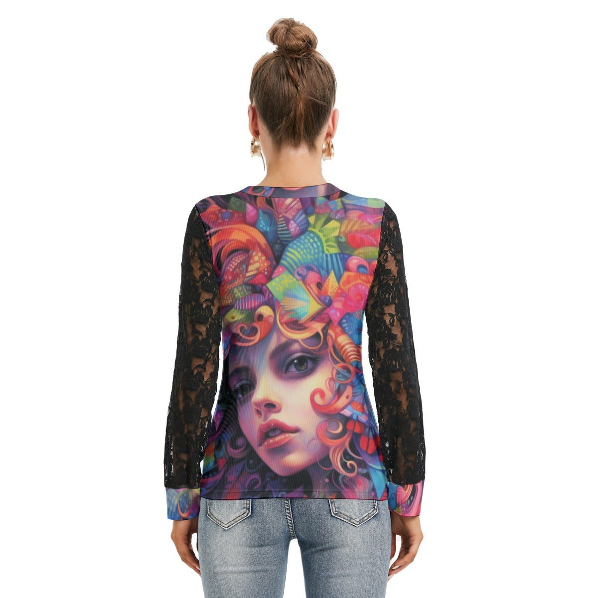 GOODIE X | Bloom Girl Lace-Sleeve Top