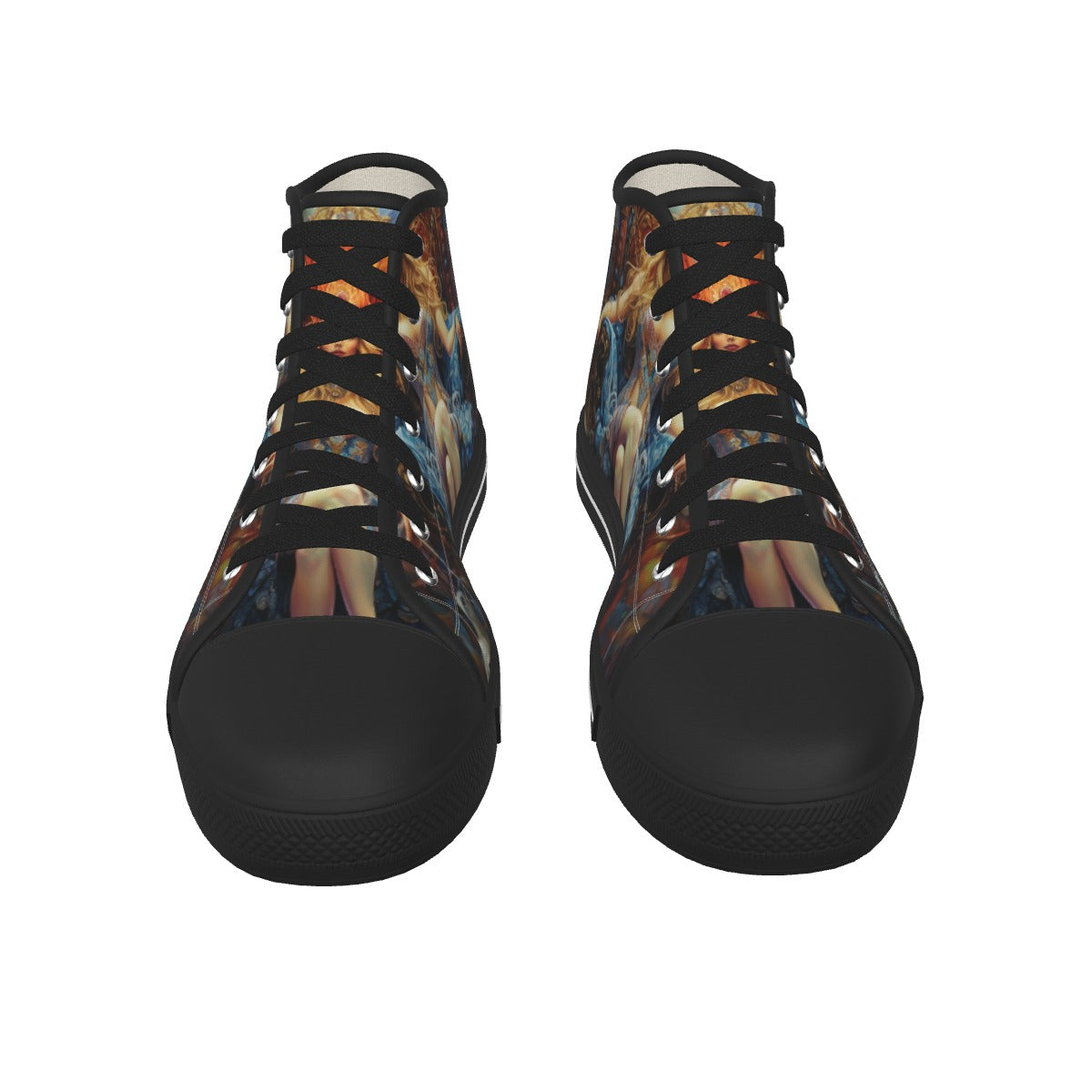 unisex Black Sole Canvas Shoes