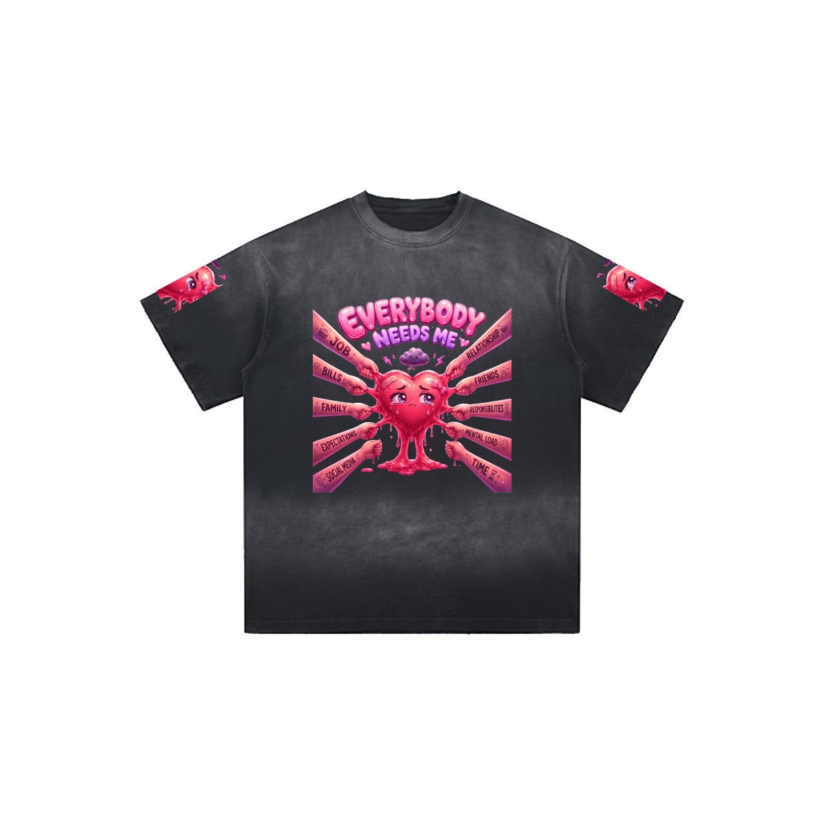 Everybody Needs Me Oversized Graphic Tee