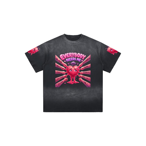 Everybody Needs Me Oversized Graphic Tee