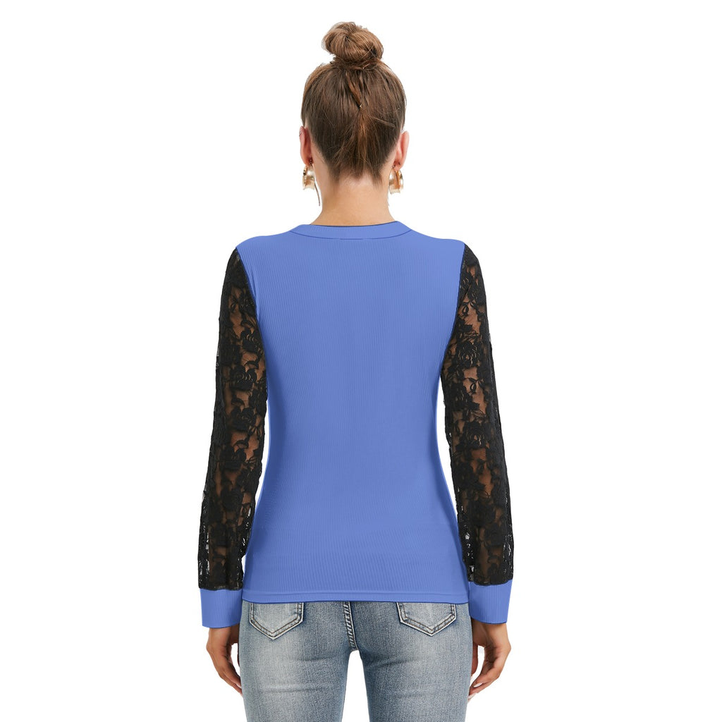 GOODIE X | Feather Dream Lace-Sleeve Top