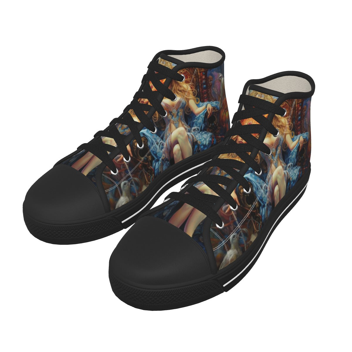 unisex Black Sole Canvas Shoes