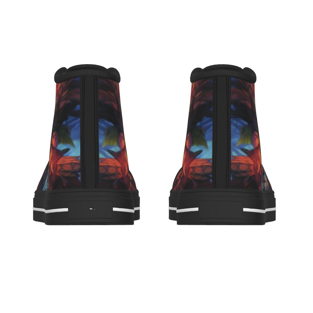 unisex Black Sole Canvas Shoes