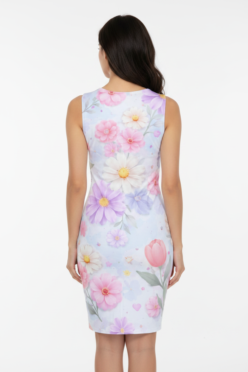 GOODIE X Cotton Bodycon Dress Light Blue