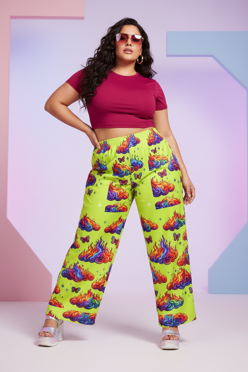 GOODIEX Cotton Wide-Leg Pants