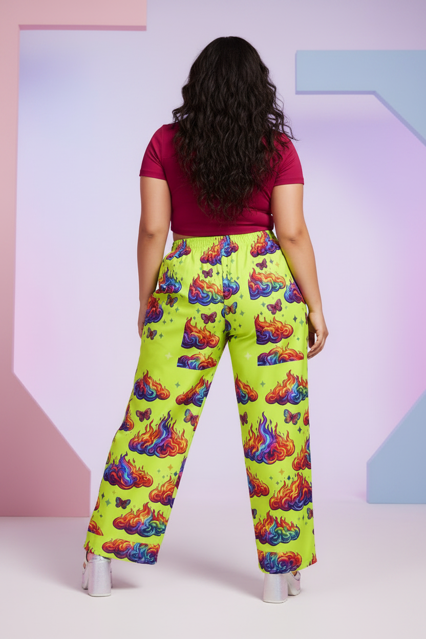 GOODIEX Cotton Wide-Leg Pants