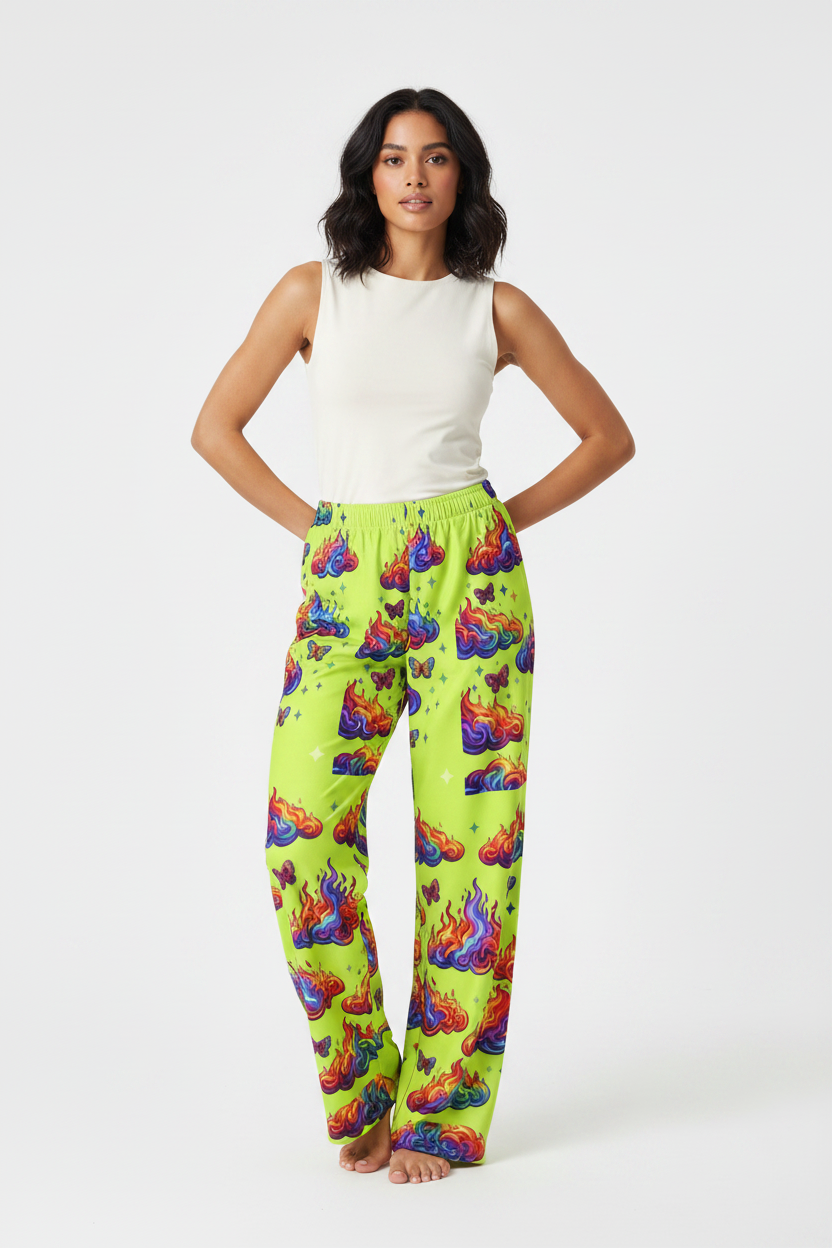 GOODIEX Cotton Wide-Leg Pants