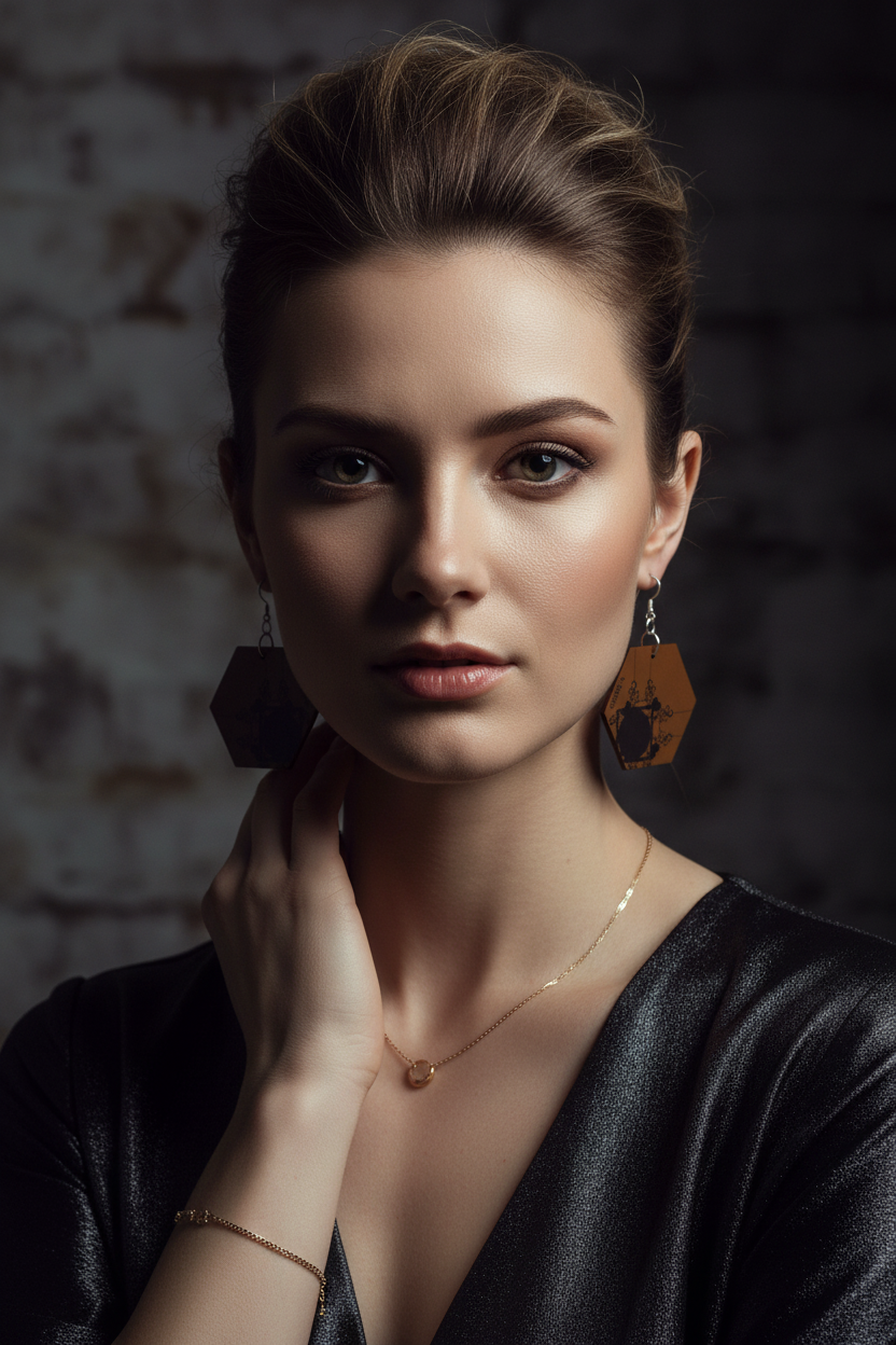 GOODIE X Hex Earrings – White Woman Evening